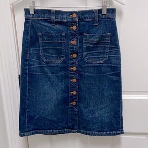 Madewell Denim Pencil Skirt - Size 27 Waist/4-6 - EUC